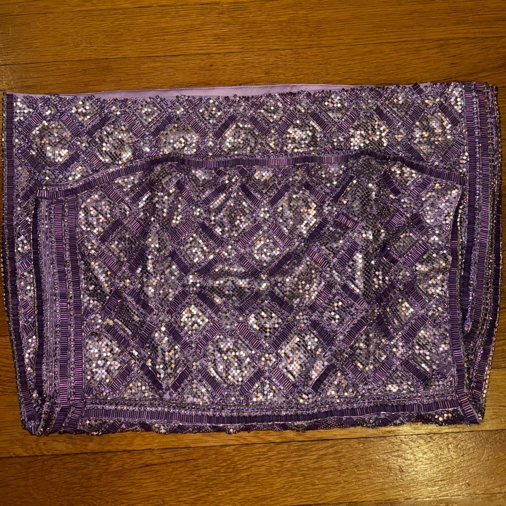 RETROFRETE Lilac Sequin Party Mini Dress - Picture 10 of 15